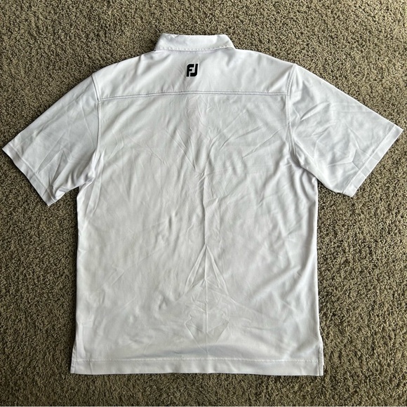 FootJoy FJ Polo Men's Large White "BLCC" Golf Active Performance Stretch Shirt - Picture 9 of 10